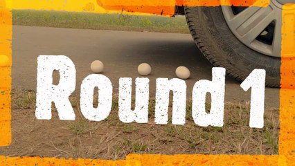 Egg vs Car vs coconut vs Biscuit. Crushing Hard, Crunchy & Soft Things By Car