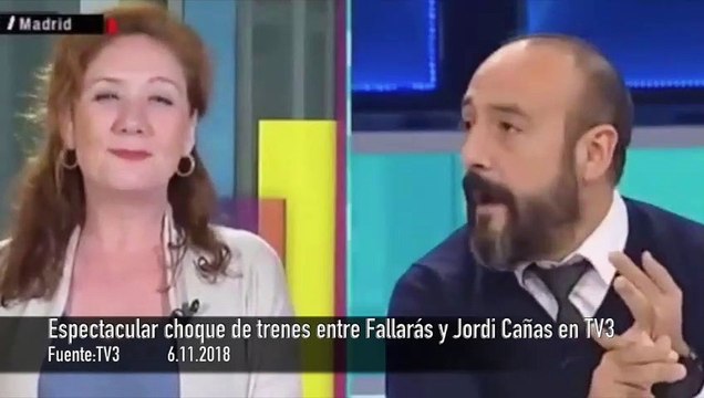 Espectacular choque de trenes entre Cristina Fallarás y Jordi Cañas en la TV3