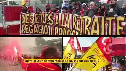 Les responsables de gauche viennent soutenir les grévistes dans les gares