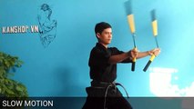 [NUNCHAKU - SLOW MOTION] Tua chậm kỹ thuật côn nhị khúc. #KANCLUB lớp dạy côn nhị khúc