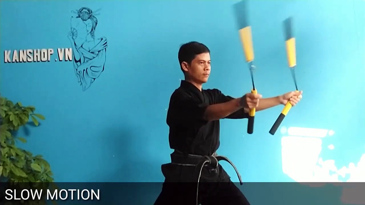 [NUNCHAKU - SLOW MOTION] Tua chậm kỹ thuật côn nhị khúc. #KANCLUB lớp dạy côn nhị khúc