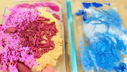 Anna vs Elsa - Mixing Makeup Eyeshadow Into Slime ASMR 254 Satisfying Slime Video