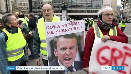 Réforme des retraites : cheminots et "gilets jaunes" mobilisés
