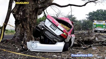 Trágico choque de taxi en la Autopista