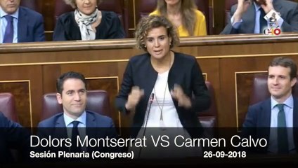 Montserrat machaca a la Vicepresidenta en el Congreso: "¡Siento vergüenza de este Gobierno defensor de golpistas!"