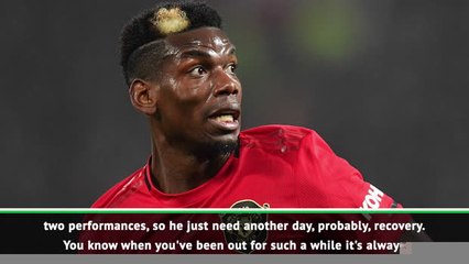 Pogba didn't have enough recovery time to play at Burnley - Solskajer