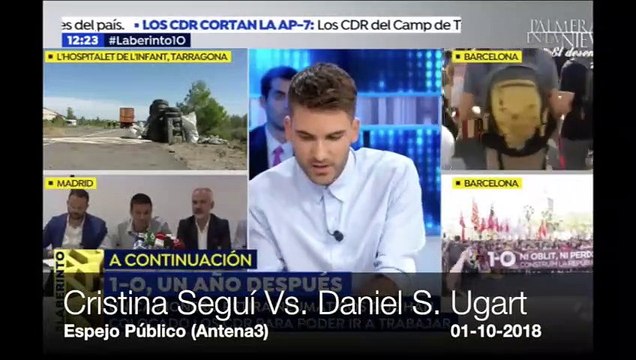 Cristina Seguí machaca al independentista de turno con la misma moneda que los CDR