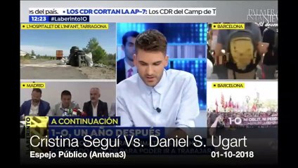 Cristina Seguí machaca al independentista de turno con la misma moneda que los CDR