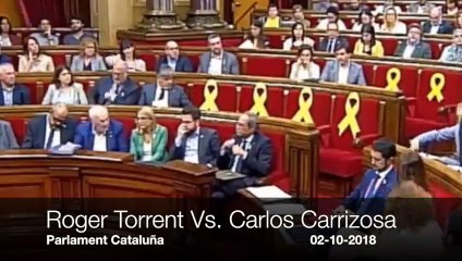 El Parlament reabre como cerró: el totalitario Torrent quita la palabra a capón a Ciudadanos