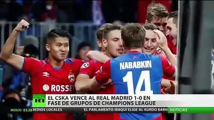 Rusia festeja la victoria del CSKA de Moscú 1-0 frente al Real Madrid