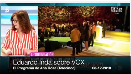 Eduardo Inda contando cómo el PSOE es culpable directo del auge de VOX