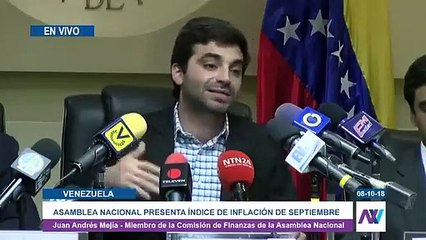 Asamblea Nacional de Venezuela anuncia una inflación del 115.824,20% a septiembre 2018