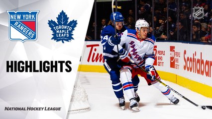 NHL Highlights | Rangers @ Maple Leafs 12/28/19