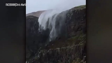 Un escocés graba este fenómeno natural inusual en una cascada