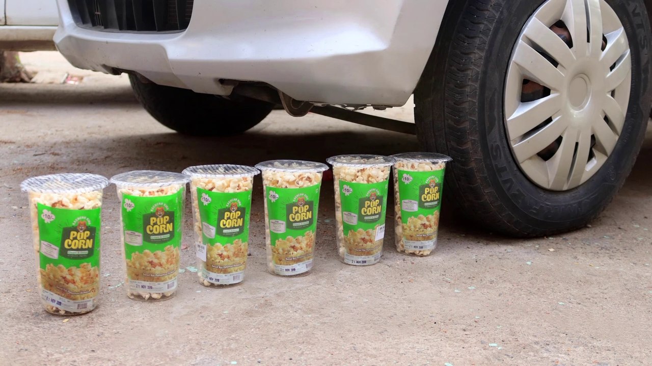 Crushing Crunchy & Soft Things by Car whel! Crash test &experiment