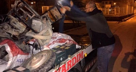 Bursa'da polisin baskın yaptığı evden parçalanmış şarjli bisiklet, motosiklet ele geçirildi