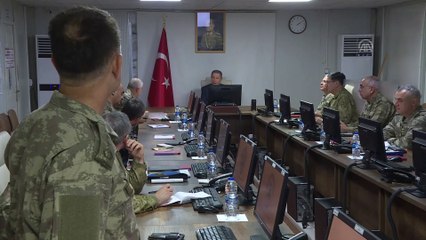 Bakan Akar ve TSK'nın komuta kademesi Hatay'da (1)