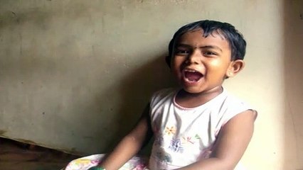 Cute baby girl singing Funny