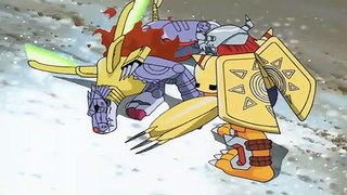 Digimon Adventure - WarGreymon and MetalGarurumon vs Piedmon (ENG SUB)