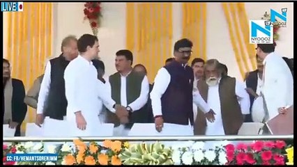 Watch: A show of opposition unity at Hemant Soren's oath ceremony in Jharkhand