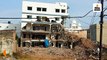 भूमाफिया सलूजा के 5 मंजिला अवैध हॉस्टल को विस्फोट से किया जमींदोज