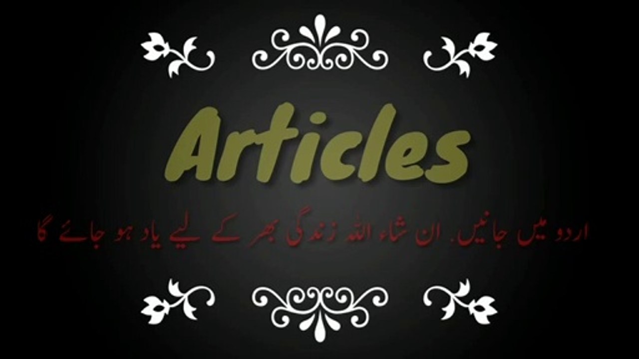 اردو سے انگریزی سیکھیں Article kya hai