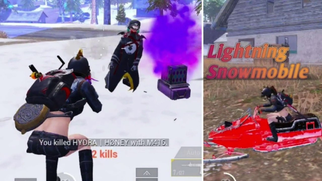 Hydra Honey in Vikendi Map | Lighting Snowmobile Glich or What? | Pubg Mobile