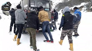 গাড়ি নিয়ে ফিরতে দিলো না YAMTHANG এর বিভৎস তুষারবর্ষ‍ন |Car STUCKED in snow Road | Sikkim
