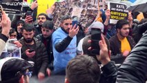 Hundreds of Syrians in Turkey protest outside Russian consulate