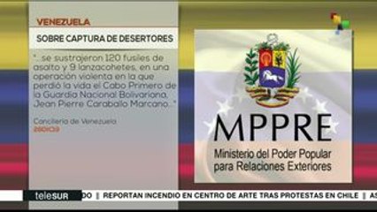 Venezuela solicita a Brasil la entrega de militares desertores