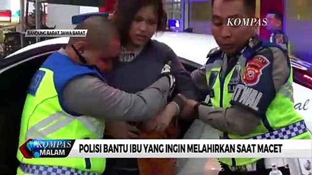 Detik-Detik Ibu Hamil Dibantu Polisi Terobos Macet di Lembang untuk Bersalin