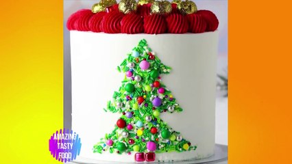 How To Make Christmas Cake Decorating Ideas  So Yummy Buttercream Cake For Early Christmas Part # 1