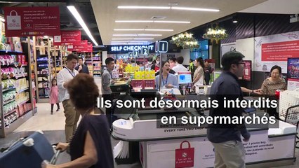 Thaïlande: les supermarchés disent adieu aux sacs plastique