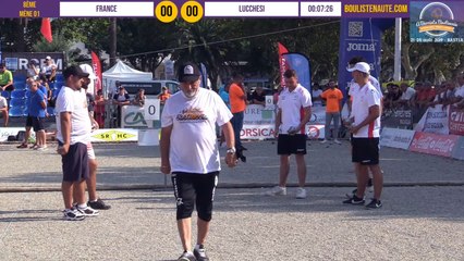 Huitième FRANCE vs LUCCHESI et fin d'ITALIE vs LACROIX International à pétanque de Bastia août 2019