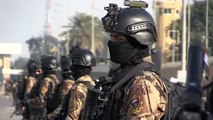 Iraqi counter-terrorism forces deployed in front of the US embassy