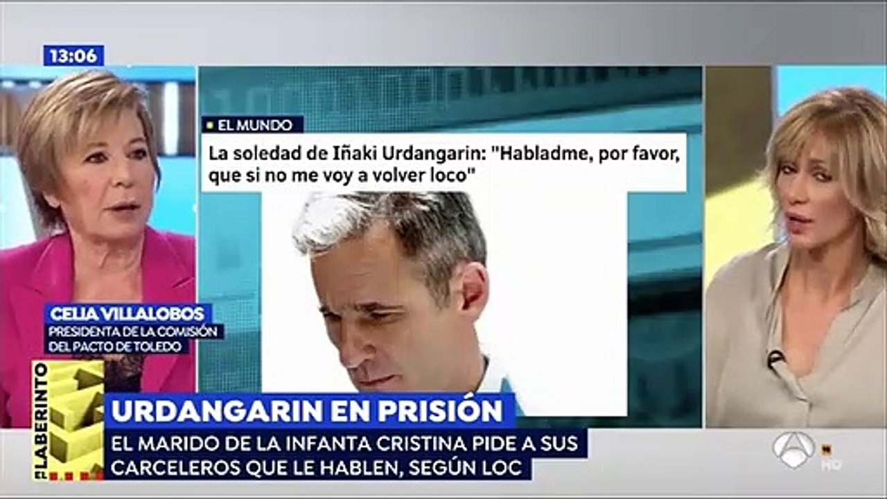 Celia Villalobos, Urdangarin y la película 'Náufrago', en televisión