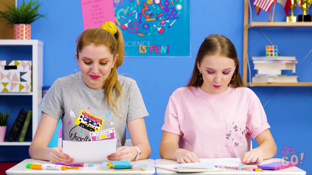 FUNNY DIY SCHOOL HACKS Easy Crafts and Hacks For Back To School! by 123 GO!