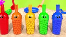 Learn Colors Bunny Mold Outdoor Sand Playground and Animals Finger Family Song for Kids Children