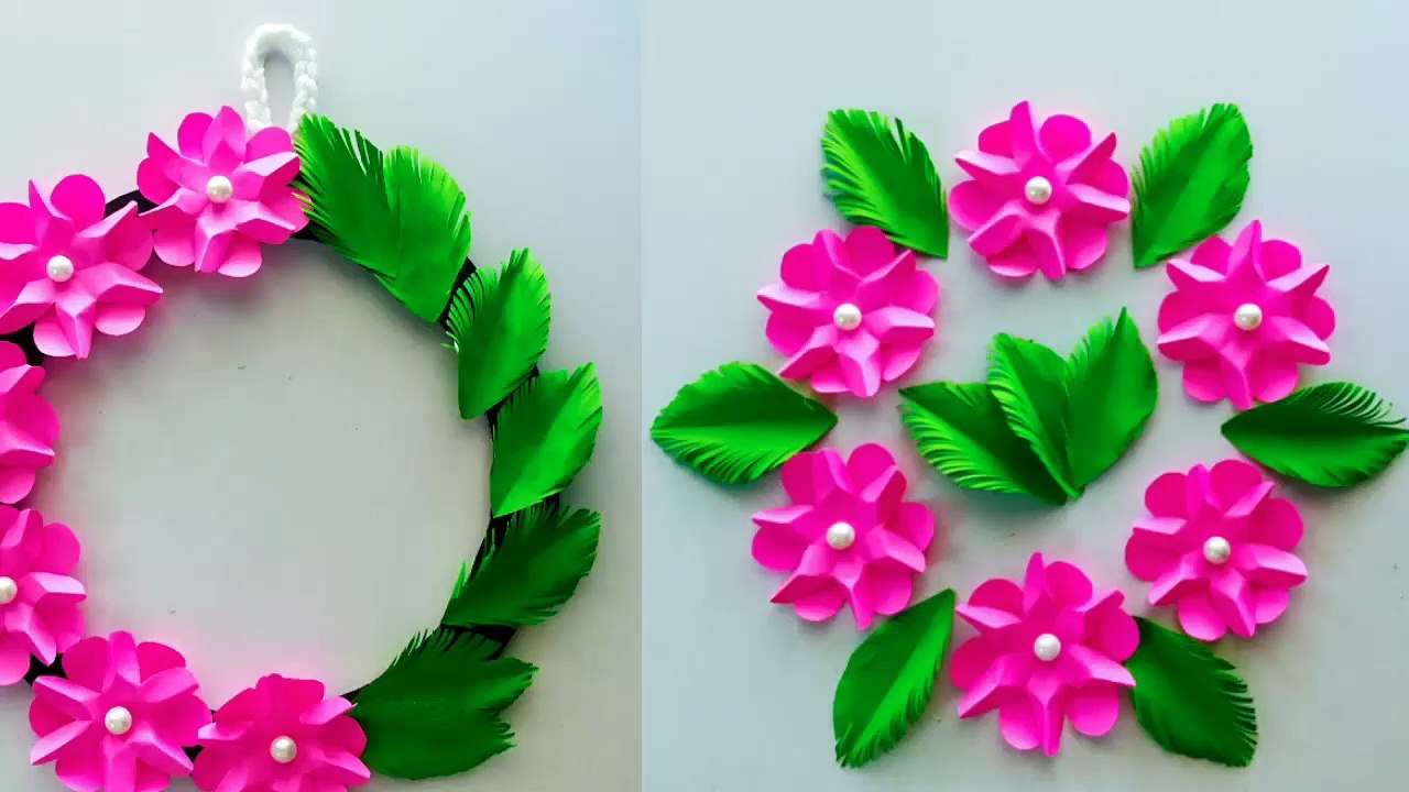 Paper Flower Wall hanging / Wall decoration ideas / Diy / craft - video  Dailymotion