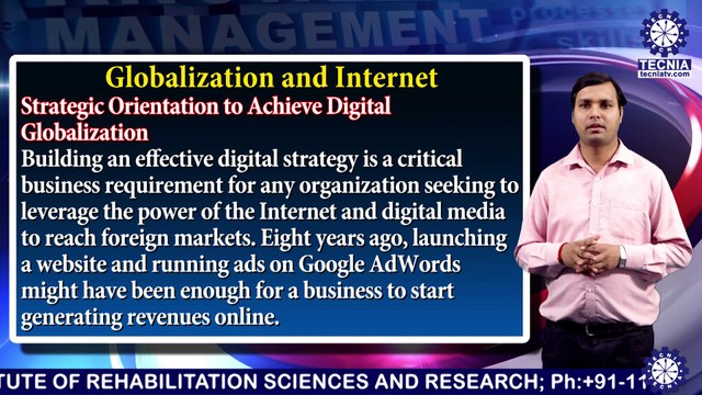 MBA || Mr.. RAHUL TRIPATHI || Globalisation and Internet || TIAS || TECNIA TV