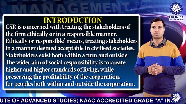 MBA || Mr.. RAHUL TRIPATHI || THE SOCIAL RESPONSIBILITY OF THE GLOBAL FIRM || TIAS || TECNIA TV