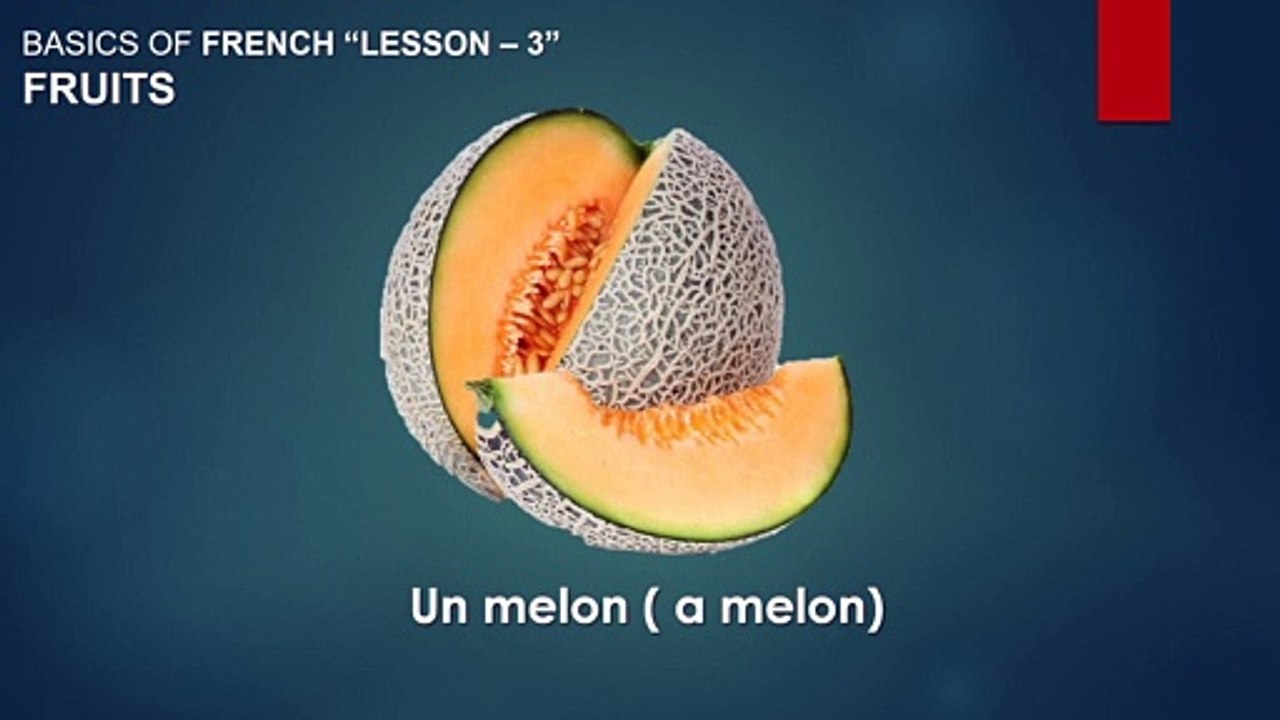 Basics of French - Fruits - Lesson 3