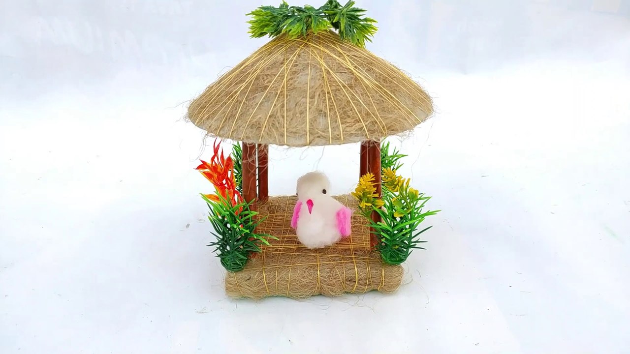 Birds house, hut Showpiece from cotton and jute || Home decoration craft  ideas - video Dailymotion