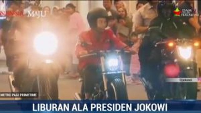 Jokowi Ditemani Kaesang Keliling Bogor Naik Motor
