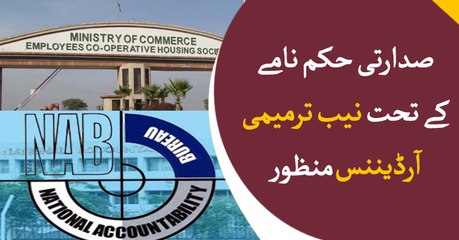 NAB amendment ordinance to be presented in parliament