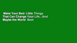 Make Your Bed: Little Things That Can Change Your Life...And Maybe the World  Best Sellers Rank :