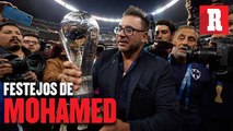 'El Turco' Mohamed festeja el título obtenido con Rayados