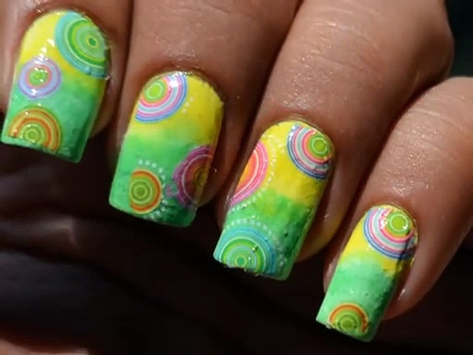 Concentric Circles_ A Water Nail Art Decals Tutorial!