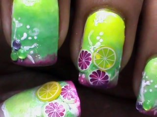 Fruit Punch_ Easy Fimo Cane Nail Art Tutorial