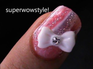 How to do _ 3D Bow Nail Art Tutorial _